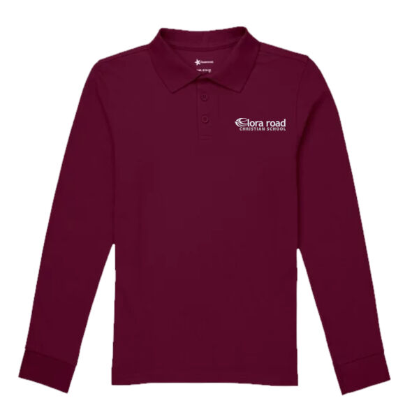 Embroidered Youth Long Sleeve Polo Thumbnail